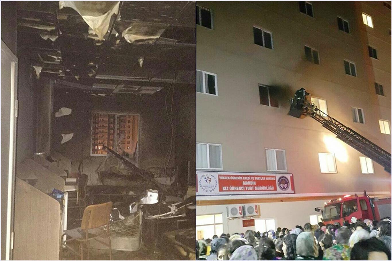 Mardin Kız Yurdu'nda yangın paniği Mardin Kız Yurdu'nda yangın paniği